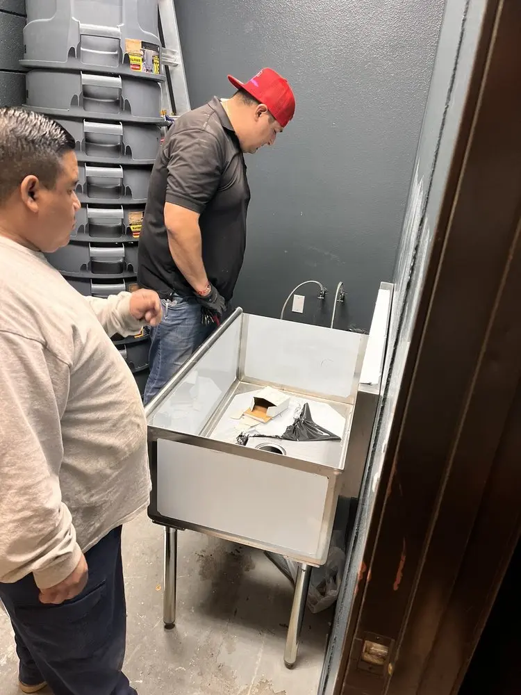 Commercial plumbing and sink installation in Hewlett